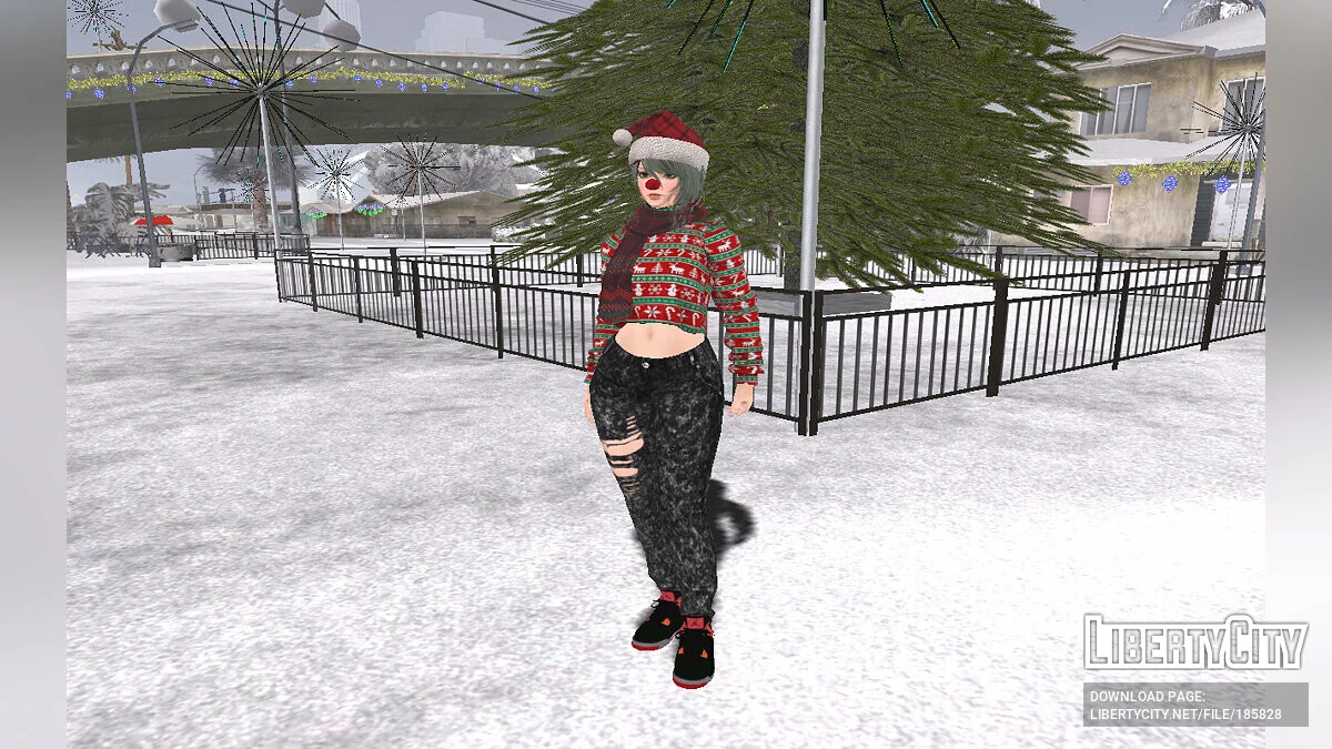 Tamaki im Weihnachtspullover aus Dead or Alive / GTA San Andreas