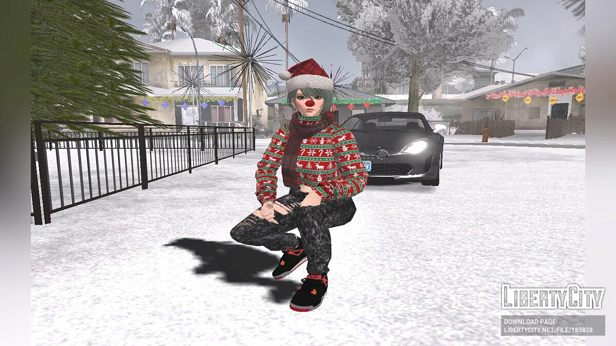 Tamaki im Weihnachtspullover aus Dead or Alive / GTA San Andreas