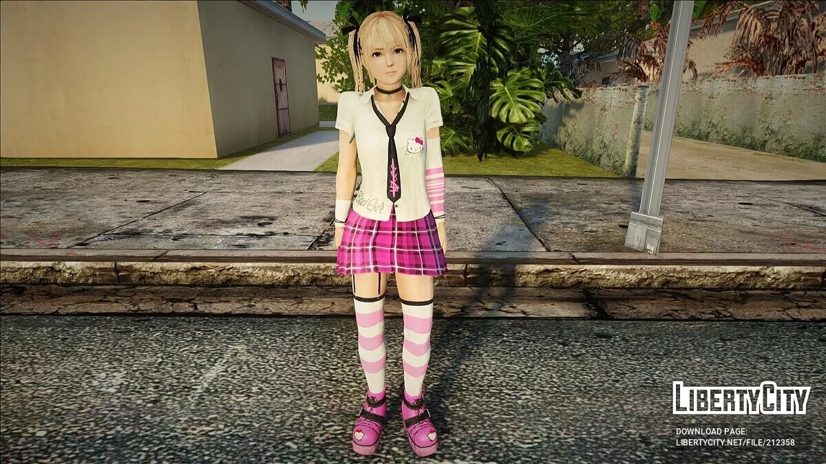 Marie Rose en uniforme scolaire en quatre couleurs / GTA San Andreas