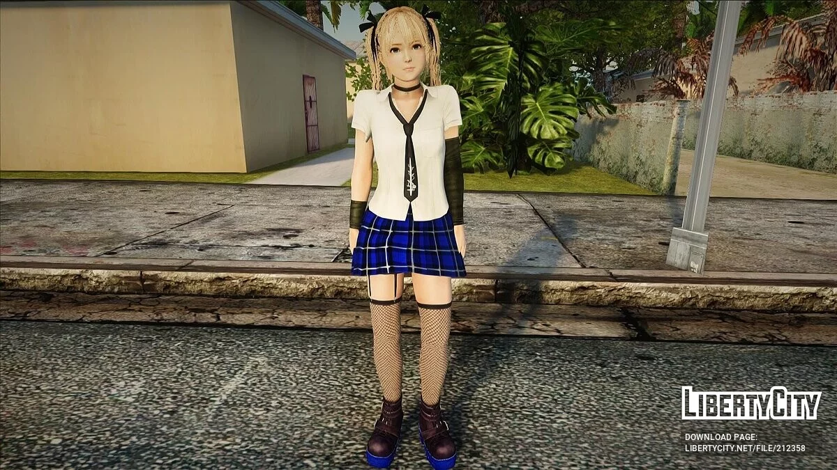 Marie Rose en uniforme scolaire en quatre couleurs / GTA San Andreas