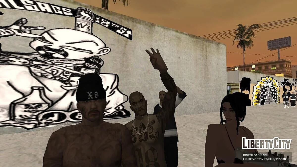 Pacote de Skins da Gangue da 18th Street / GTA San Andreas