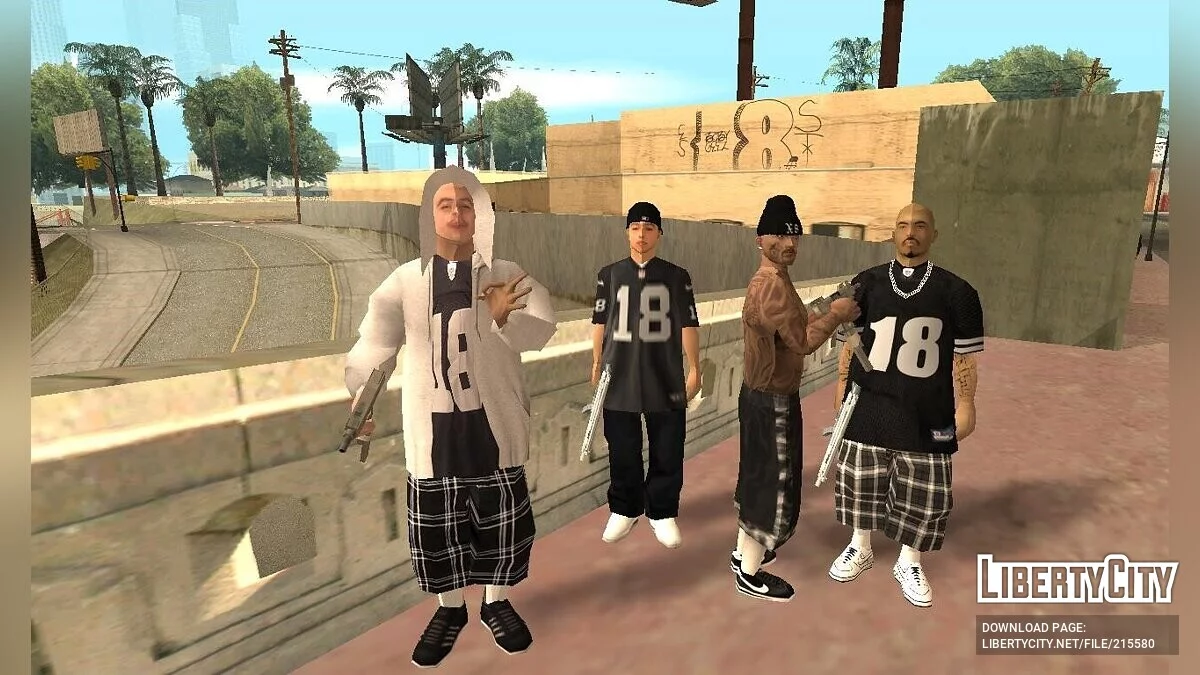 Pacote de Skins da Gangue da 18th Street / GTA San Andreas