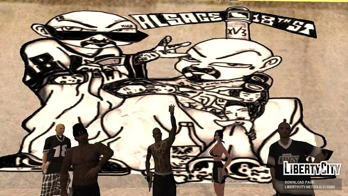 Pacote de Skins da Gangue da 18th Street / GTA San Andreas