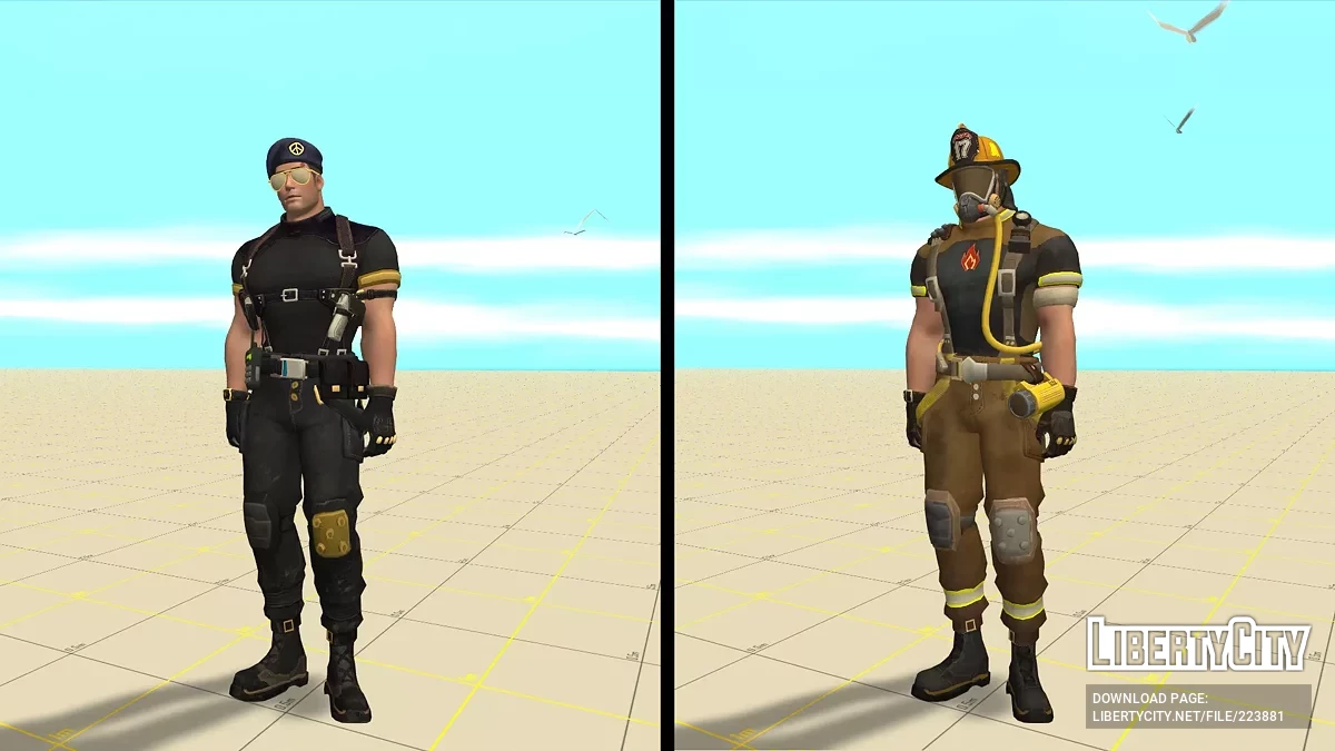 Капітан і Меггі з Farlight 84 / GTA San Andreas