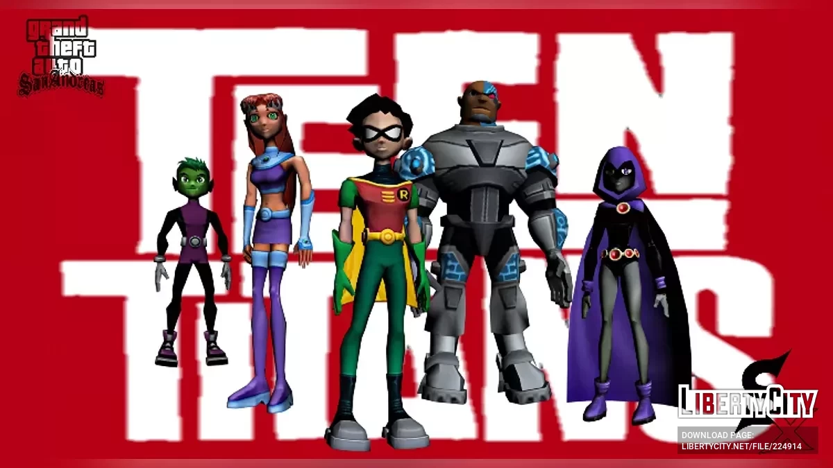 Набір скінів Teen Titans / GTA San Andreas