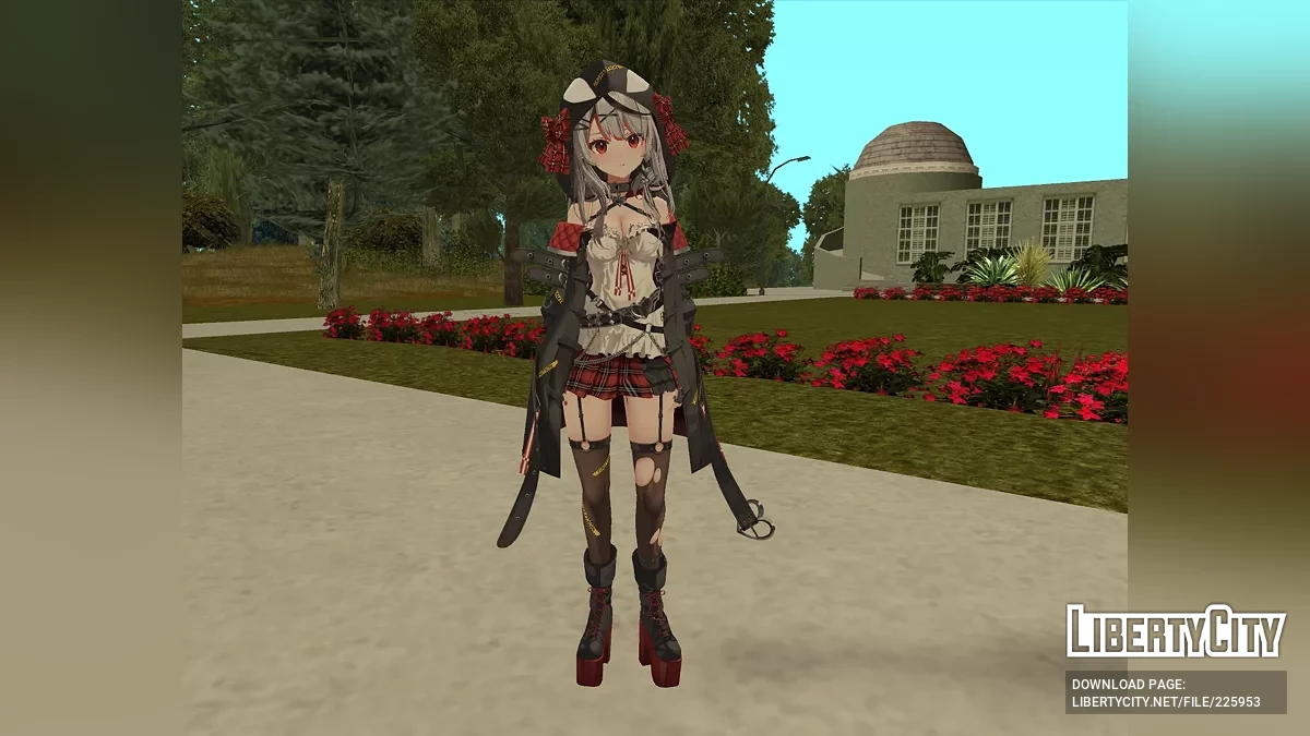 Sakamata Chloe mit Kapuze und ohne Kapuze (Hololive) / GTA San Andreas