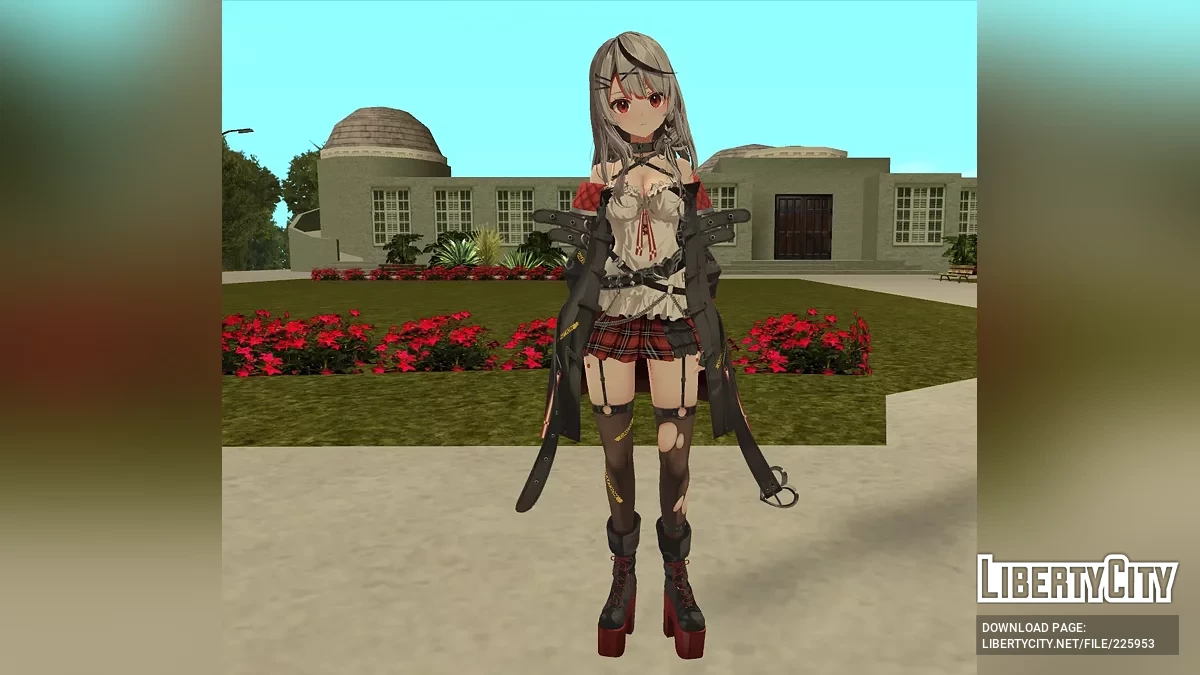 Sakamata Chloe mit Kapuze und ohne Kapuze (Hololive) / GTA San Andreas