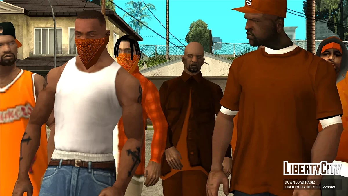 Пак шкірок Orange Grove Families / GTA San Andreas