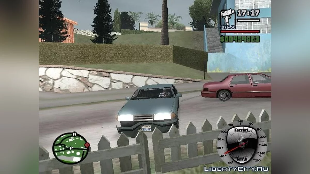 Ferrari Gray [with Broken Glass Effect] / GTA San Andreas