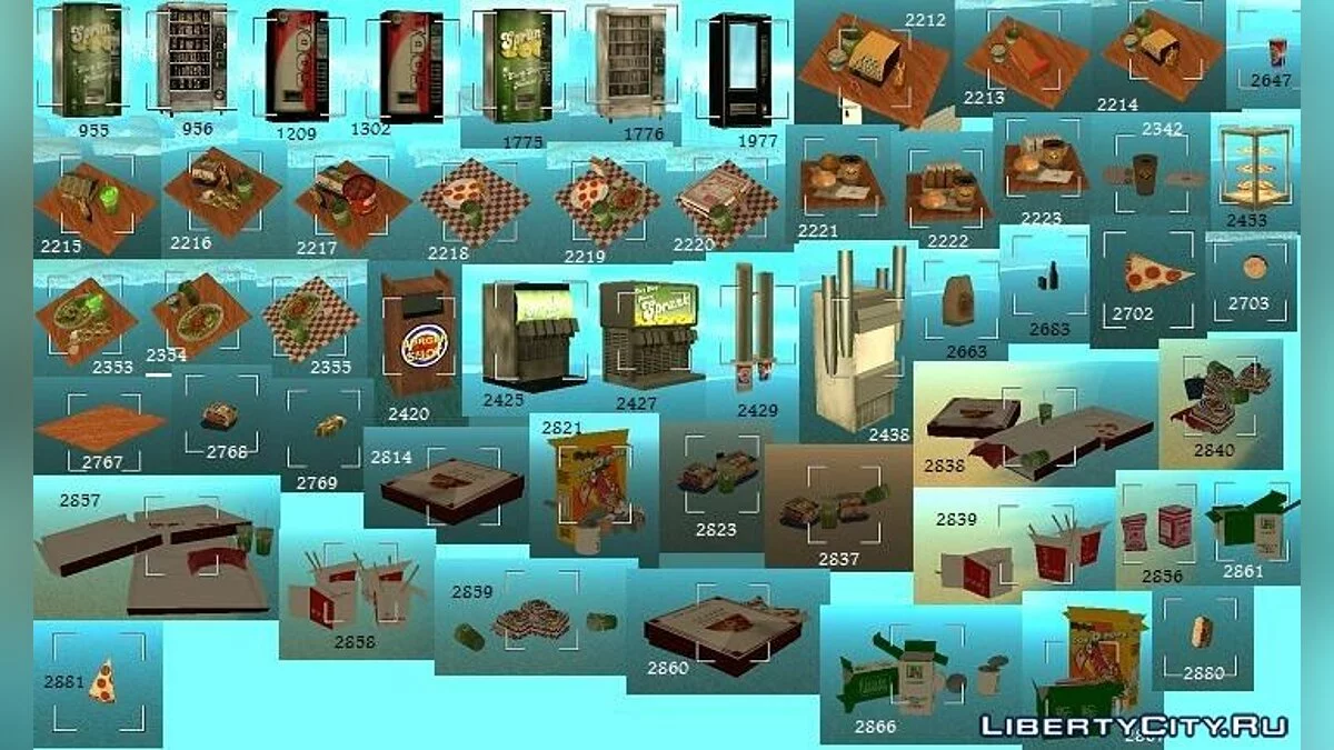 Liste der Texturen und Modelle für die MAP / GTA San Andreas