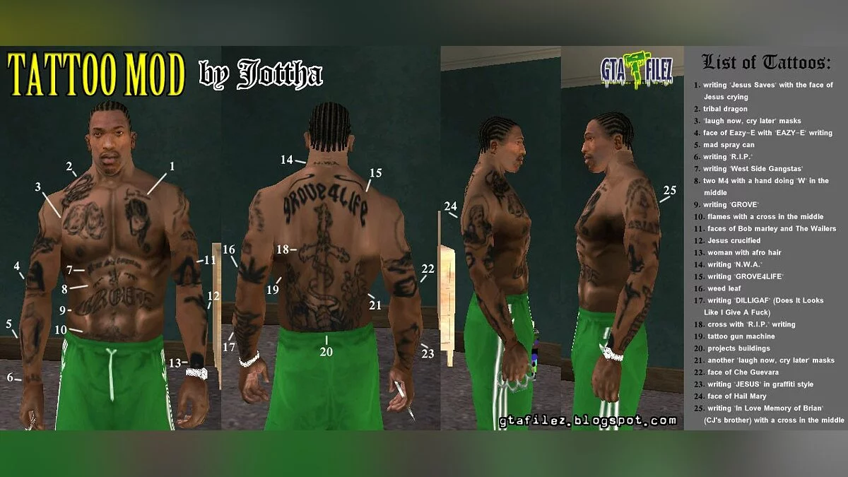 Tattoo mod / GTA San Andreas
