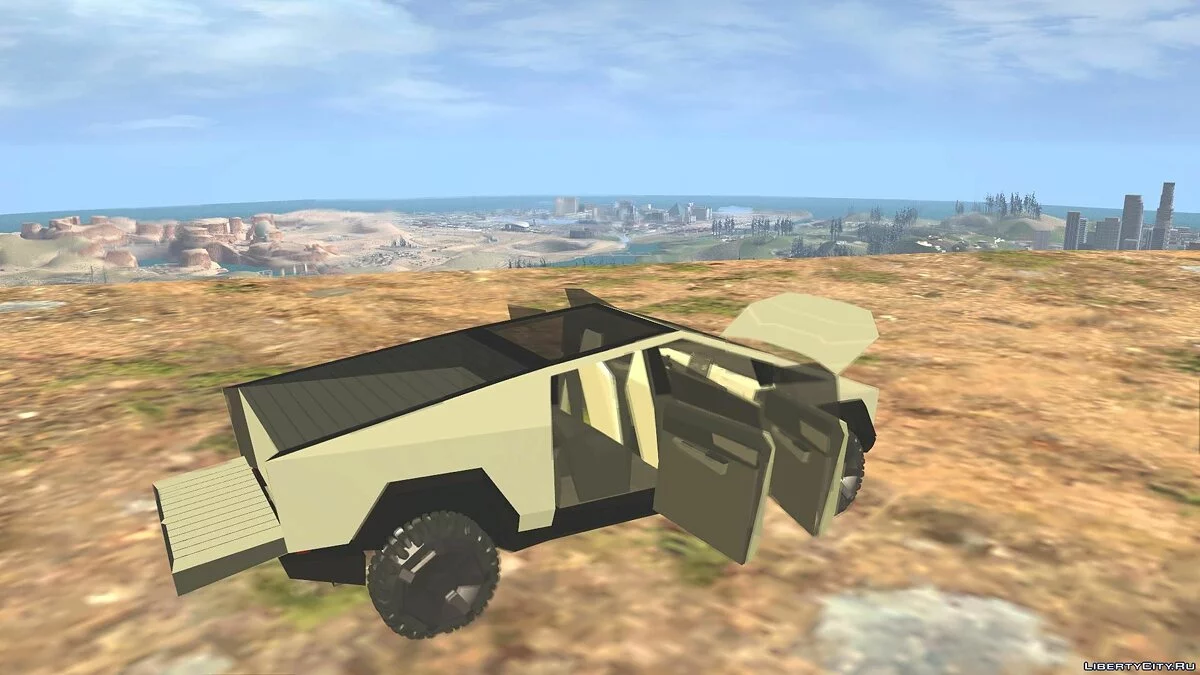 Tesla Cybertruck v1.2 + Cybertrailer v1.0 + Cyberquad v1.0 / GTA San Andreas