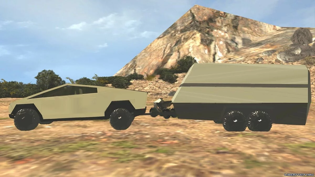 Tesla Cybertruck v1.2 + Cybertrailer v1.0 + Cyberquad v1.0 / GTA San Andreas