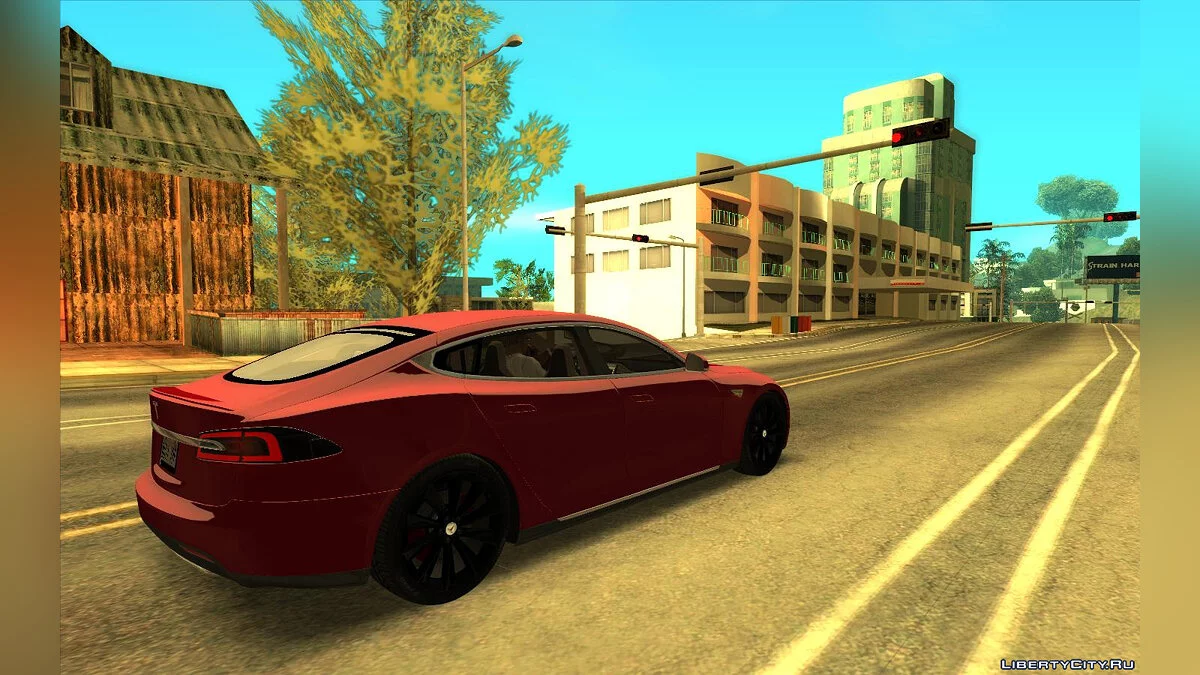 Tesla Model S 2014 (Piloto automático inteligente) / GTA San Andreas