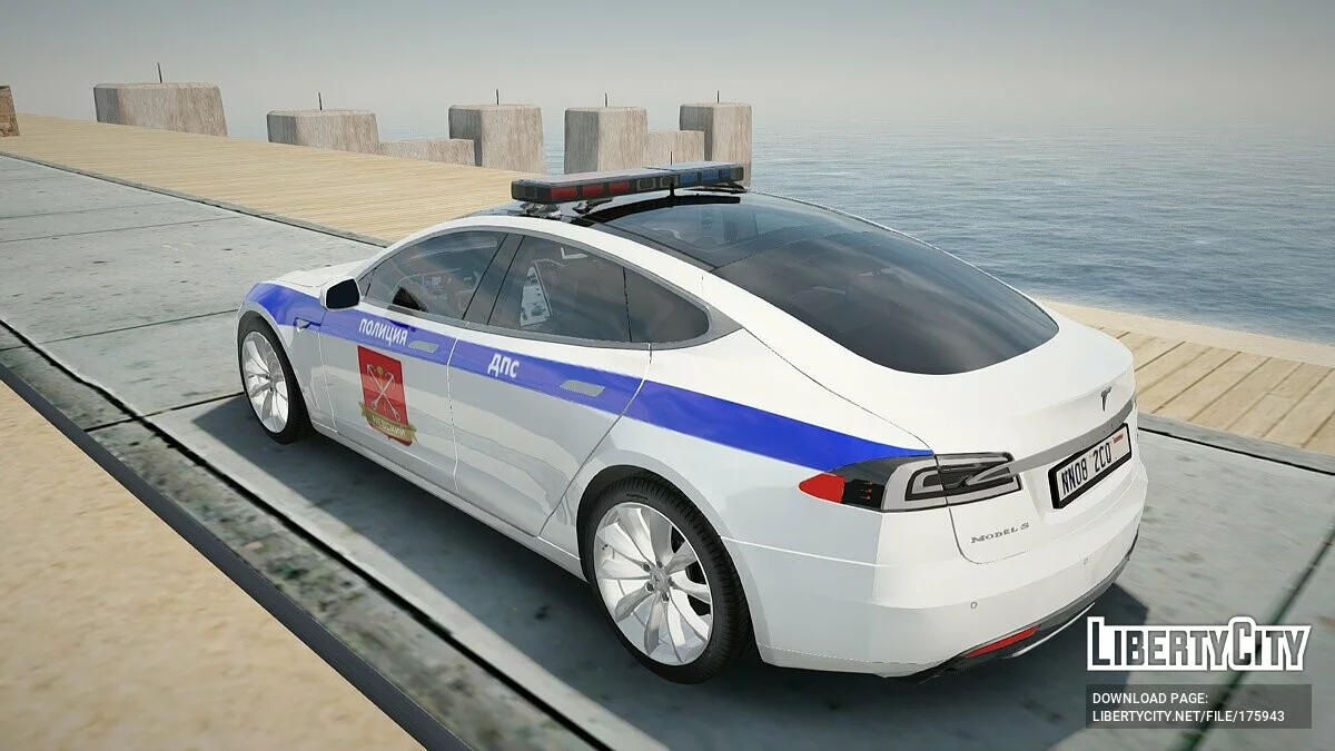 Tesla Model S P100D Polícia / GTA San Andreas