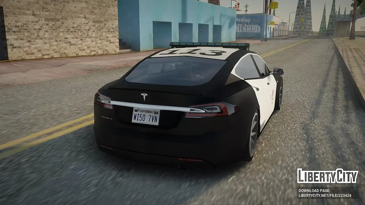 Tesla Model S LAPD [AVS] / GTA San Andreas