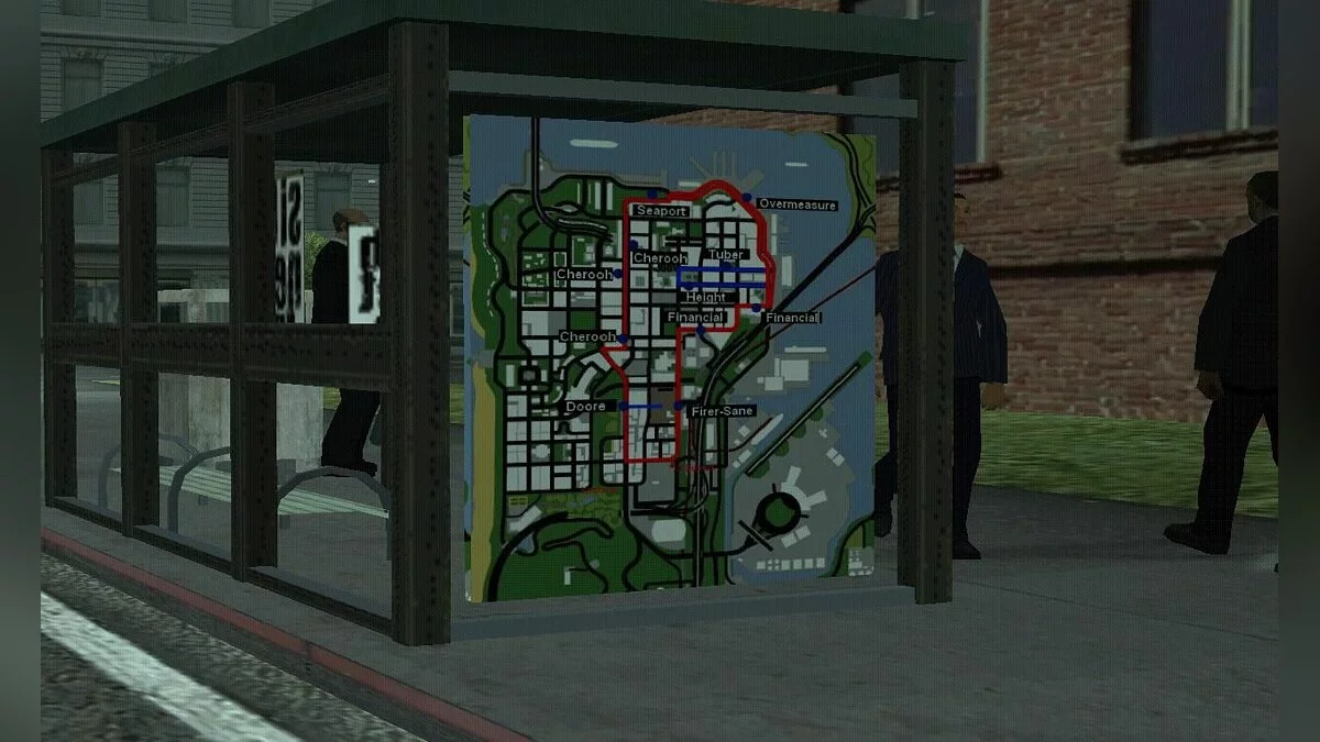 Карта путей трамвая в Сан-Фиерро / GTA San Andreas