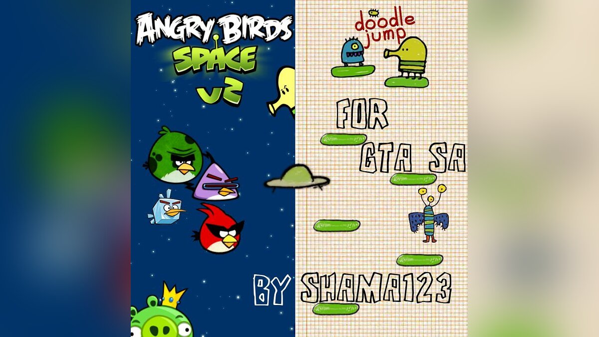 Download Angry Birds Space v2 + Doodle Jump for GTA San Andreas