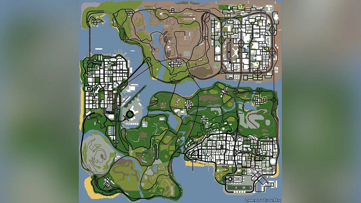 HD карта, радар и меню / GTA San Andreas