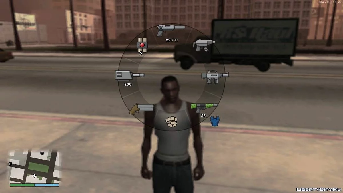 GTA Chinatown Wars إعادة تصميم واجهة HUD لـ GTA V / جي تي إيه سان أندرياس