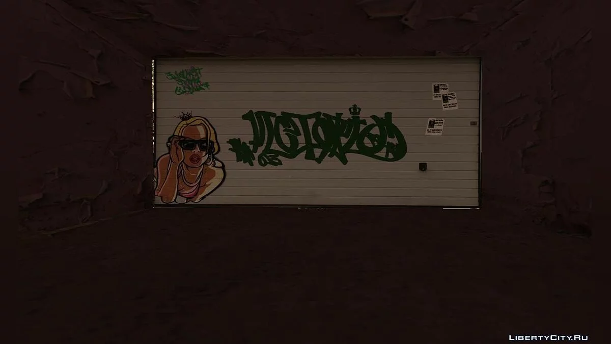 HD Graffiti on CJ's Garage in Ganton / GTA San Andreas
