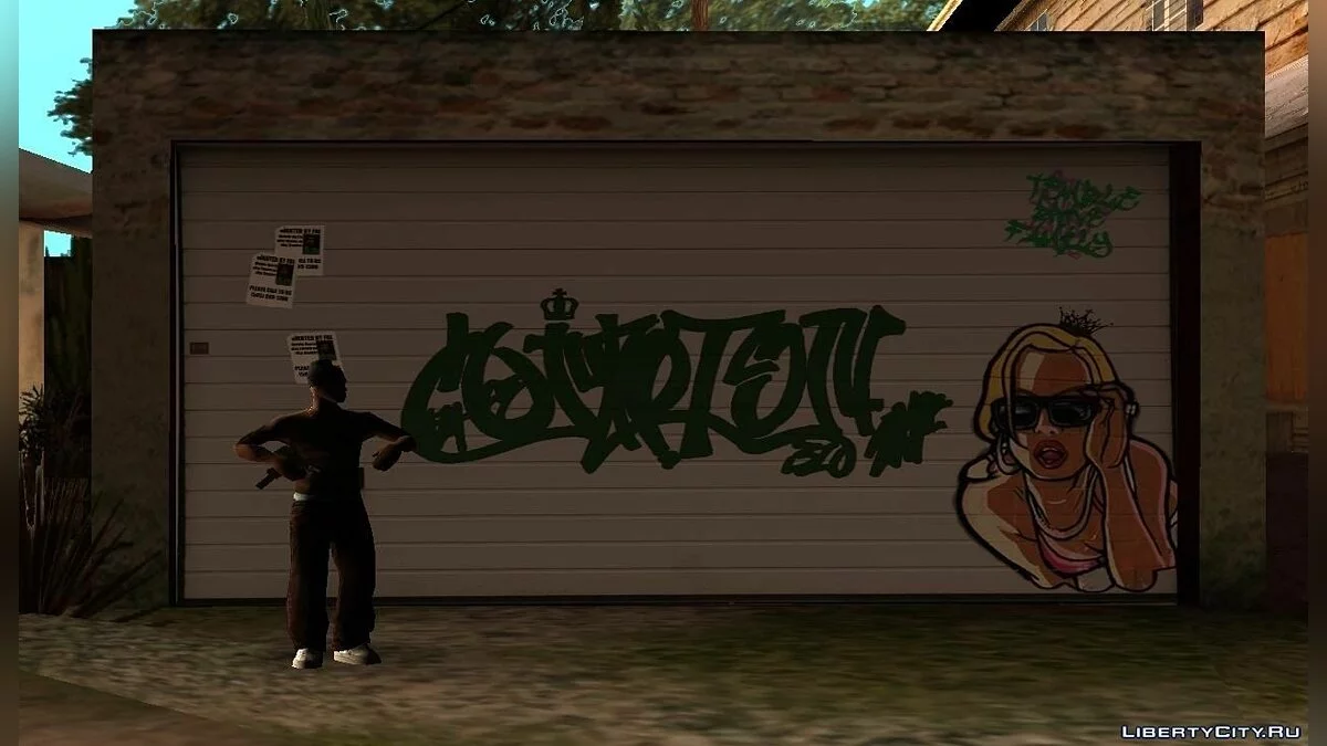 HD Graffiti on CJ's Garage in Ganton / GTA San Andreas
