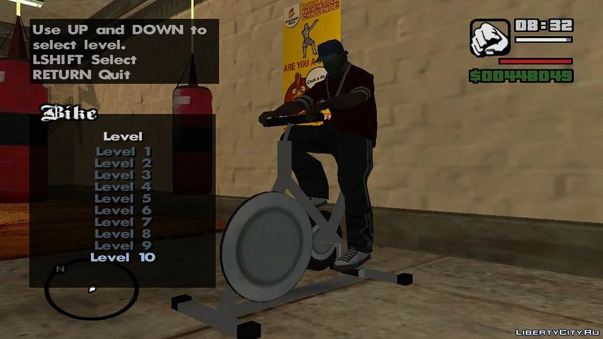 Barbell, Dumbbells, and Exercise Bike from the Mobile Version / GTA San Andreas