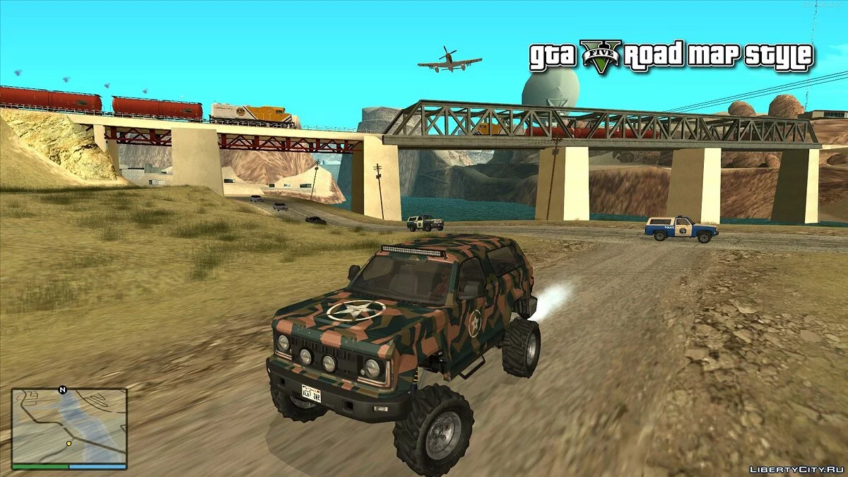 GTA V road map style (RMS-XE) v1.1 / GTA San Andreas