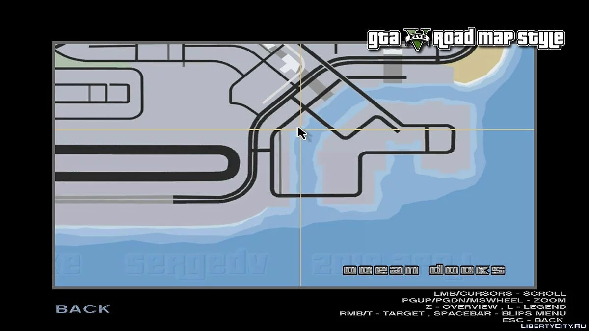 GTA V road map style (RMS-XE) v1.1 / GTA San Andreas