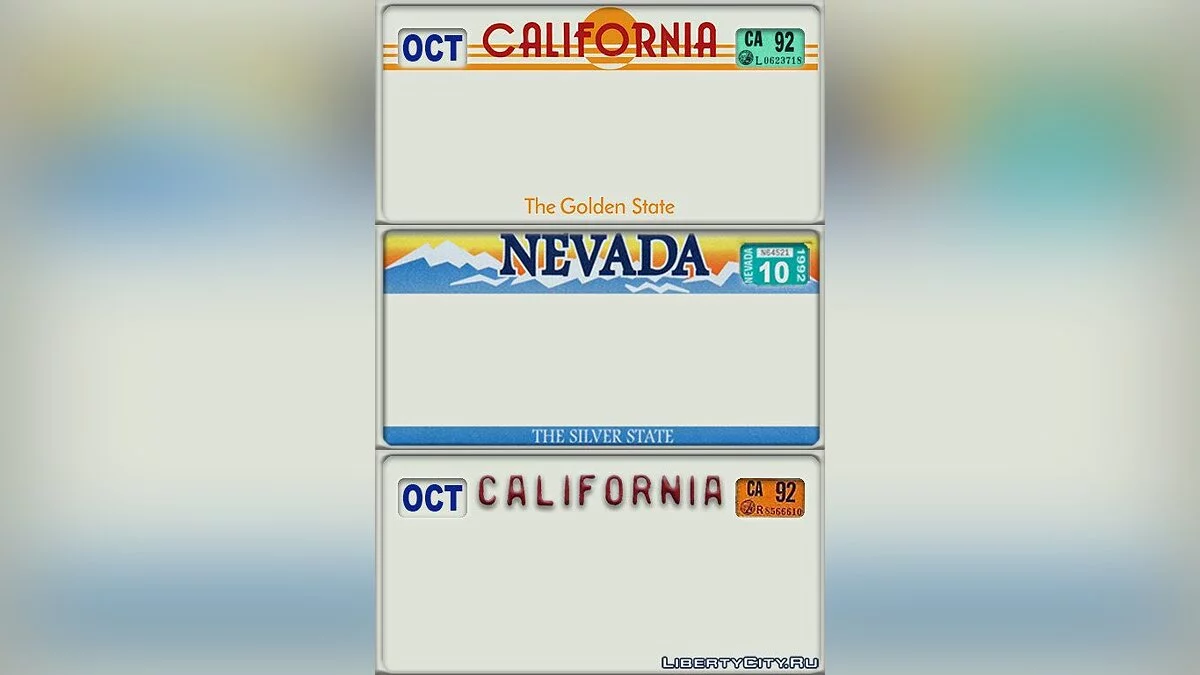 Real 90s License Plates v2.1 Improved / GTA San Andreas