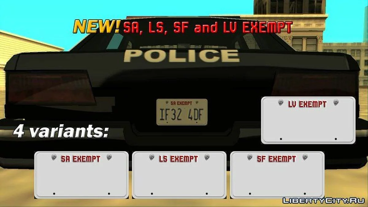 GTA 5 License Plates (2nd pack) / GTA San Andreas
