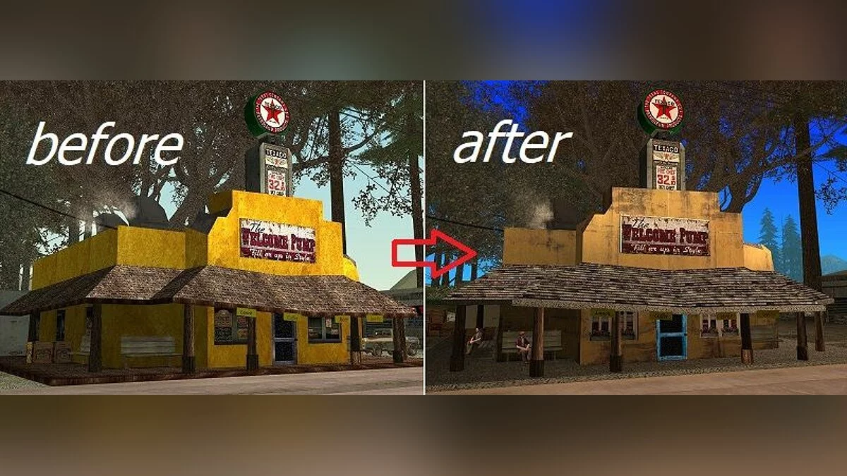 Nouvelles textures de Dillimore_Diner / GTA San Andreas
