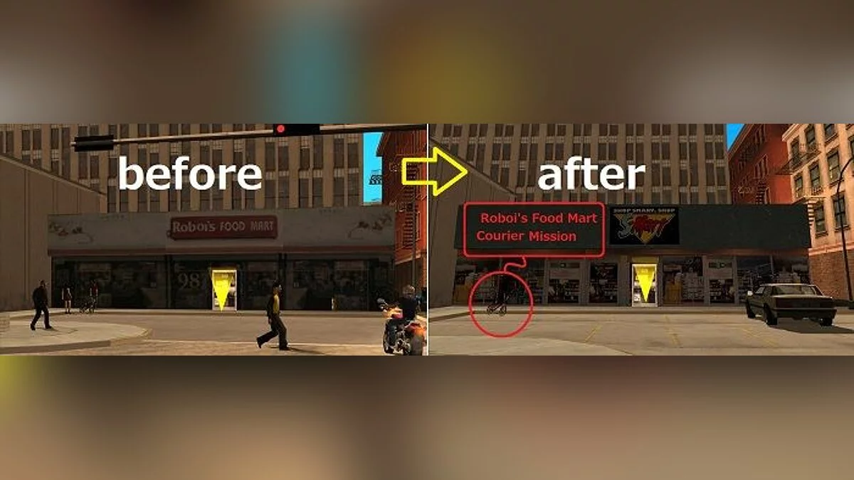 Nouvelles textures pour le supermarché / GTA San Andreas