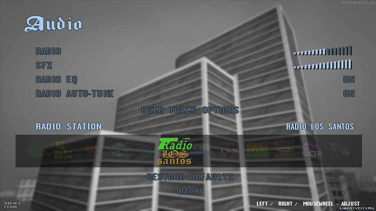 全高清菜单【单色风格】 / GTA San Andreas