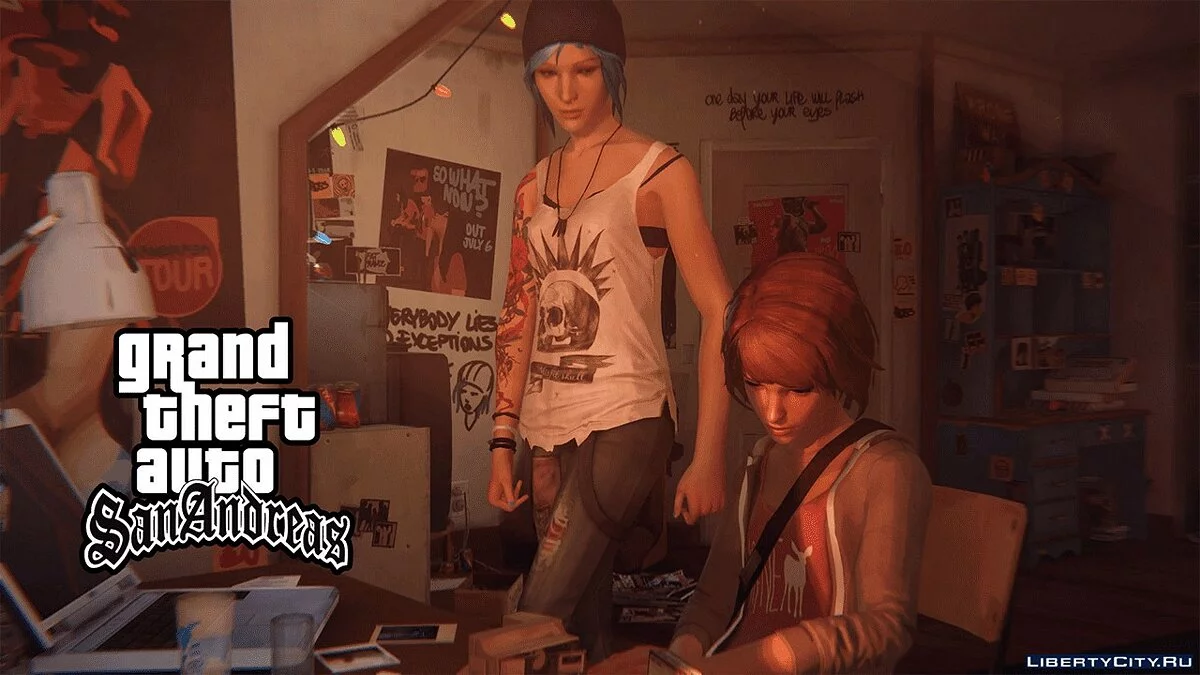 Нові фони та завантажувальні екрани в стилі Life is Strange / GTA San Andreas