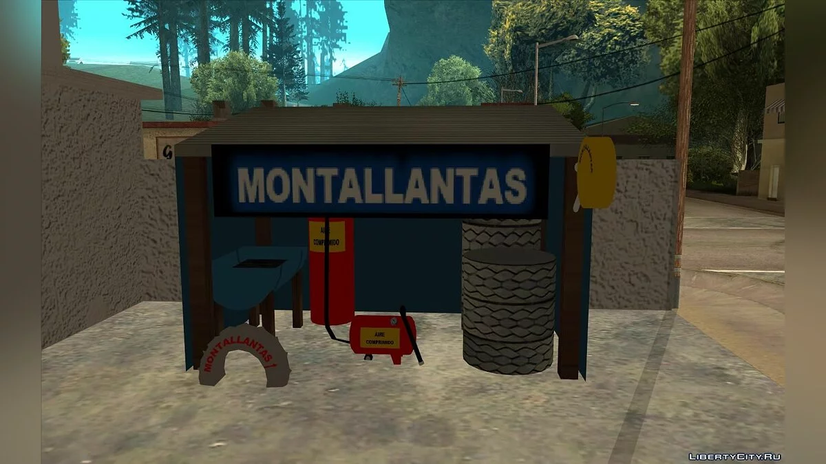 Novas texturas de posto em Montgomery / GTA San Andreas