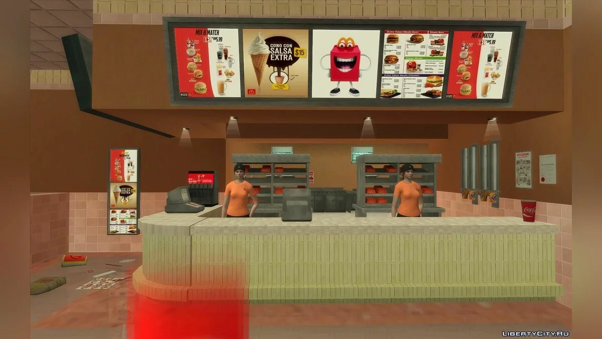 Novos Restaurantes: McDonalds, KFC e Pizza Hut / GTA San Andreas
