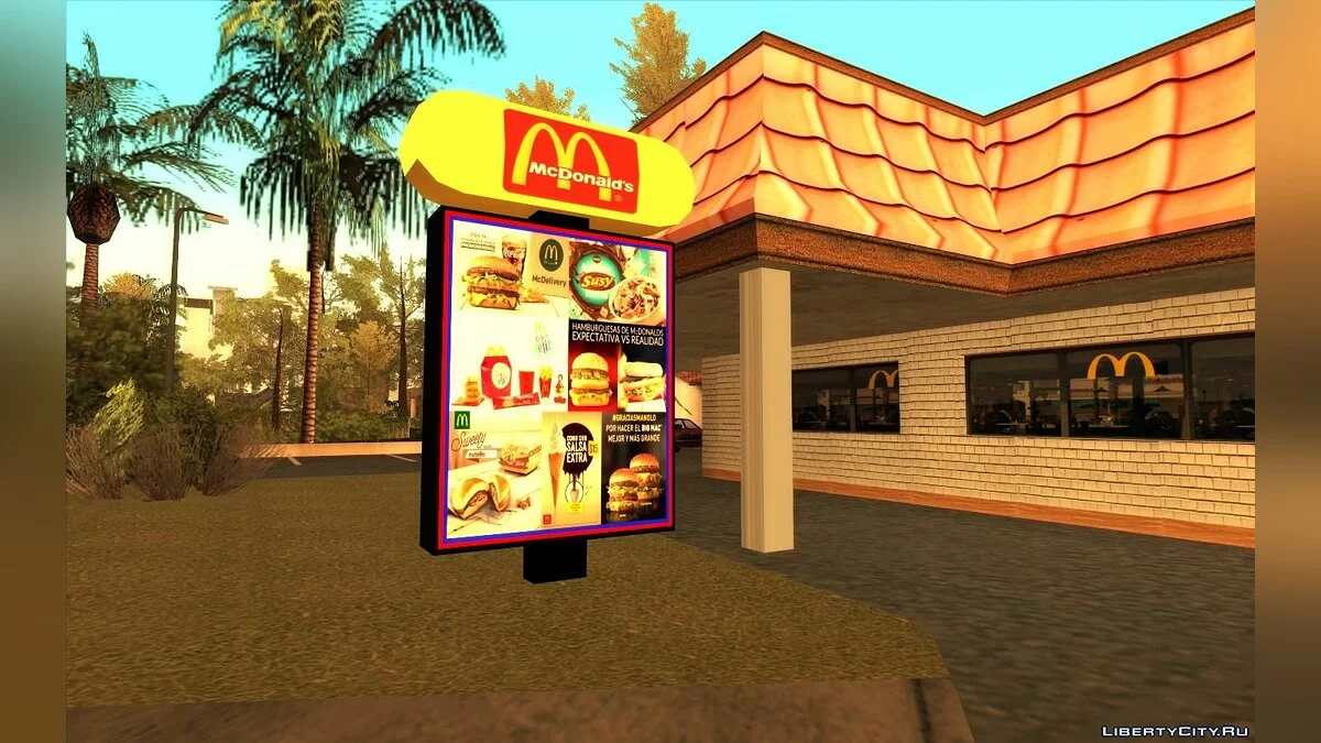 Novos Restaurantes: McDonalds, KFC e Pizza Hut / GTA San Andreas