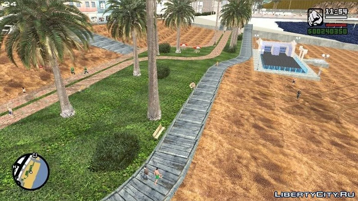 4K реалістичні текстури для пляжу в Лос-Сантосі / GTA San Andreas