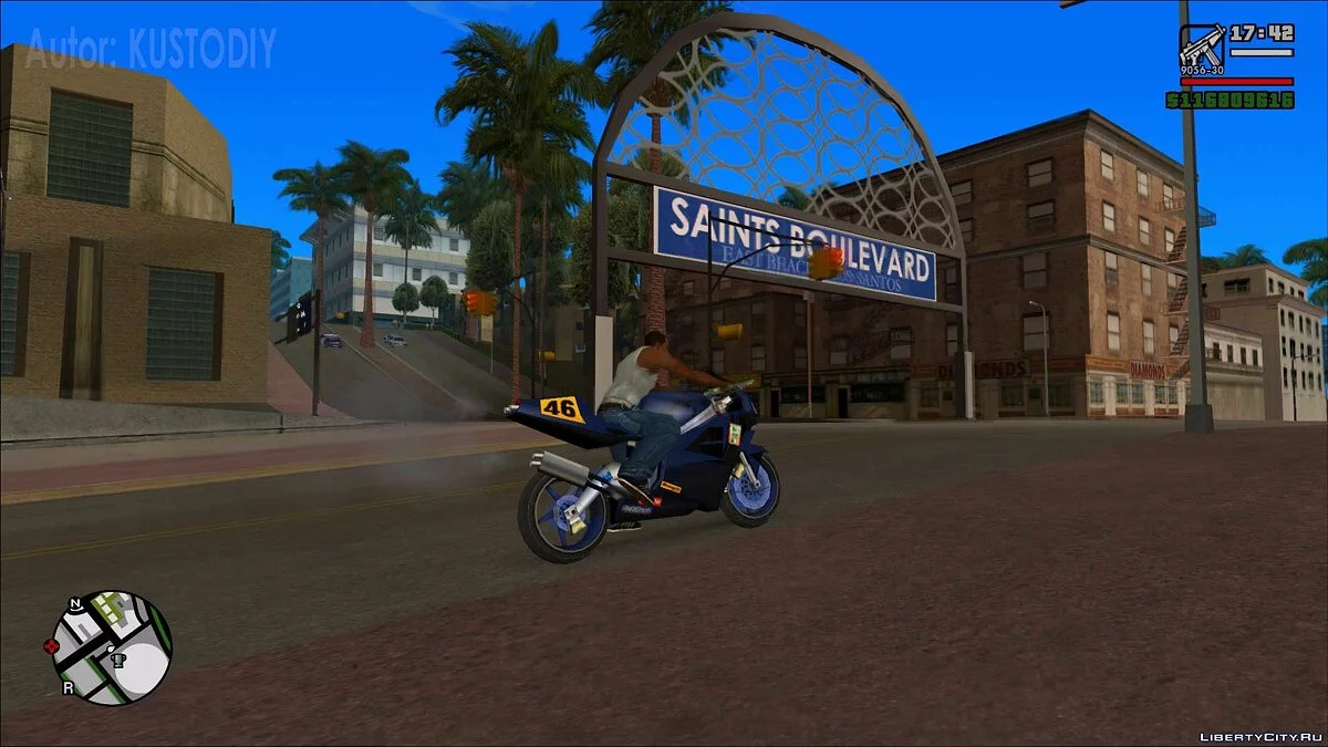Textura atualizada do banner \"Saints Boulevard\" / GTA San Andreas