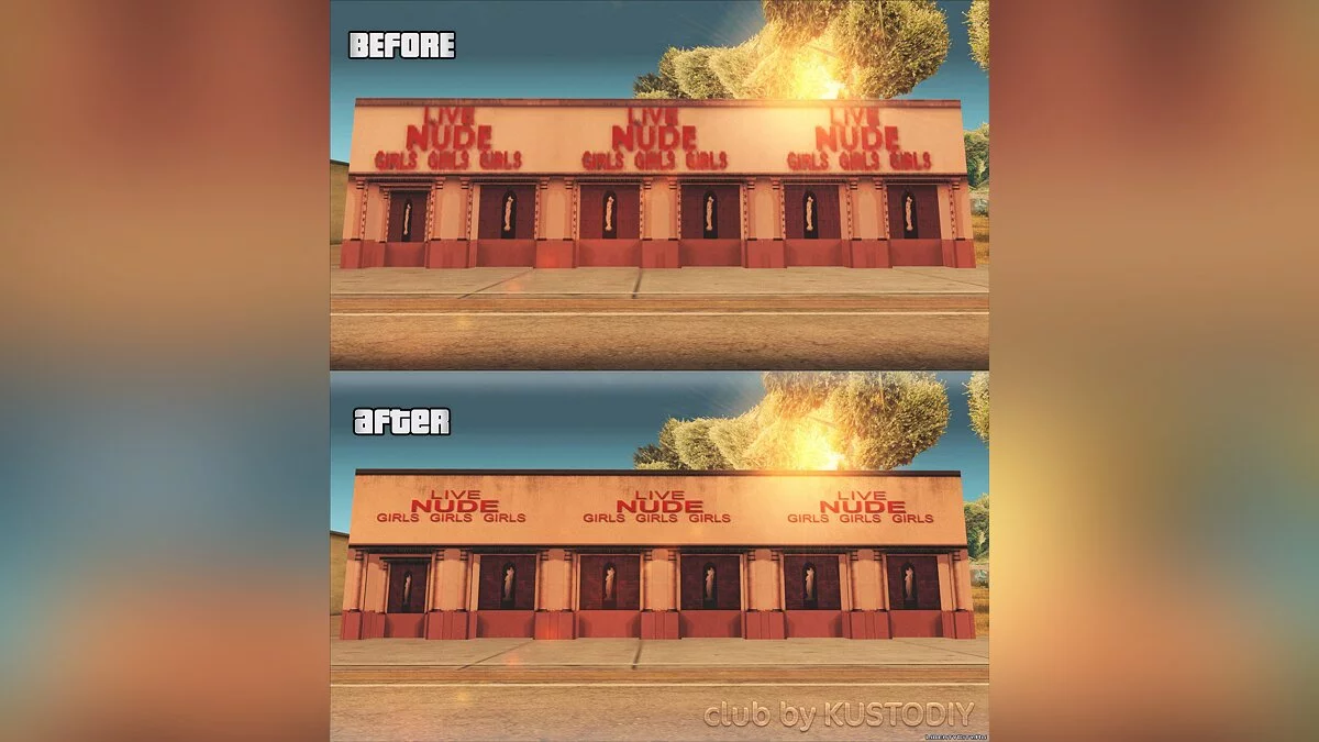 Textures de bar améliorées à Ganton / GTA San Andreas