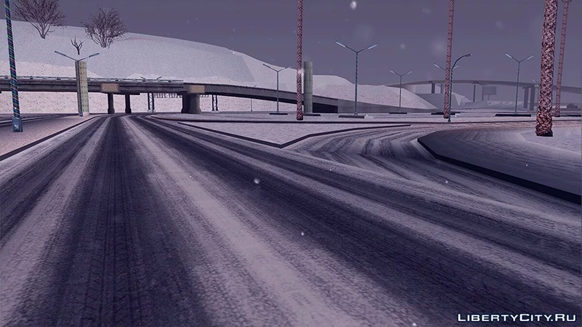 Зимові дороги від Bloodrose (LS) v0.1a / GTA San Andreas
