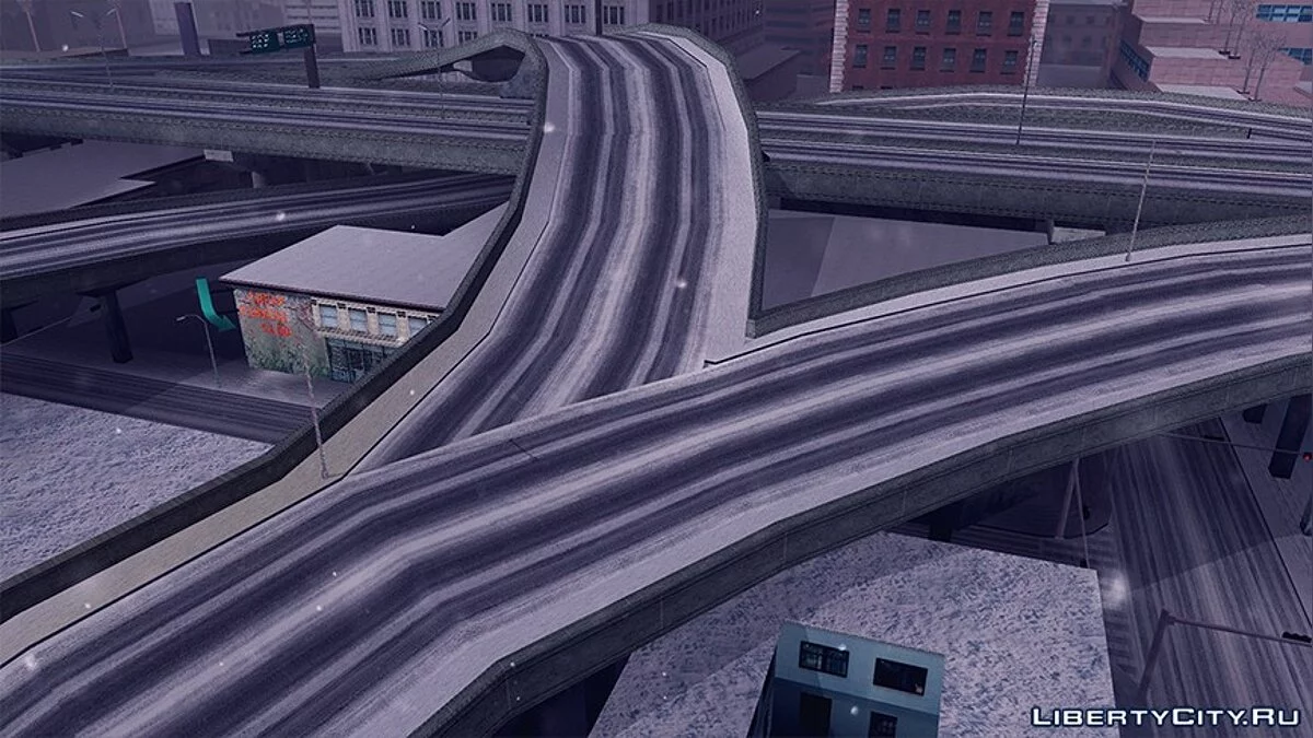 Зимові дороги від Bloodrose (LS) v0.1a / GTA San Andreas