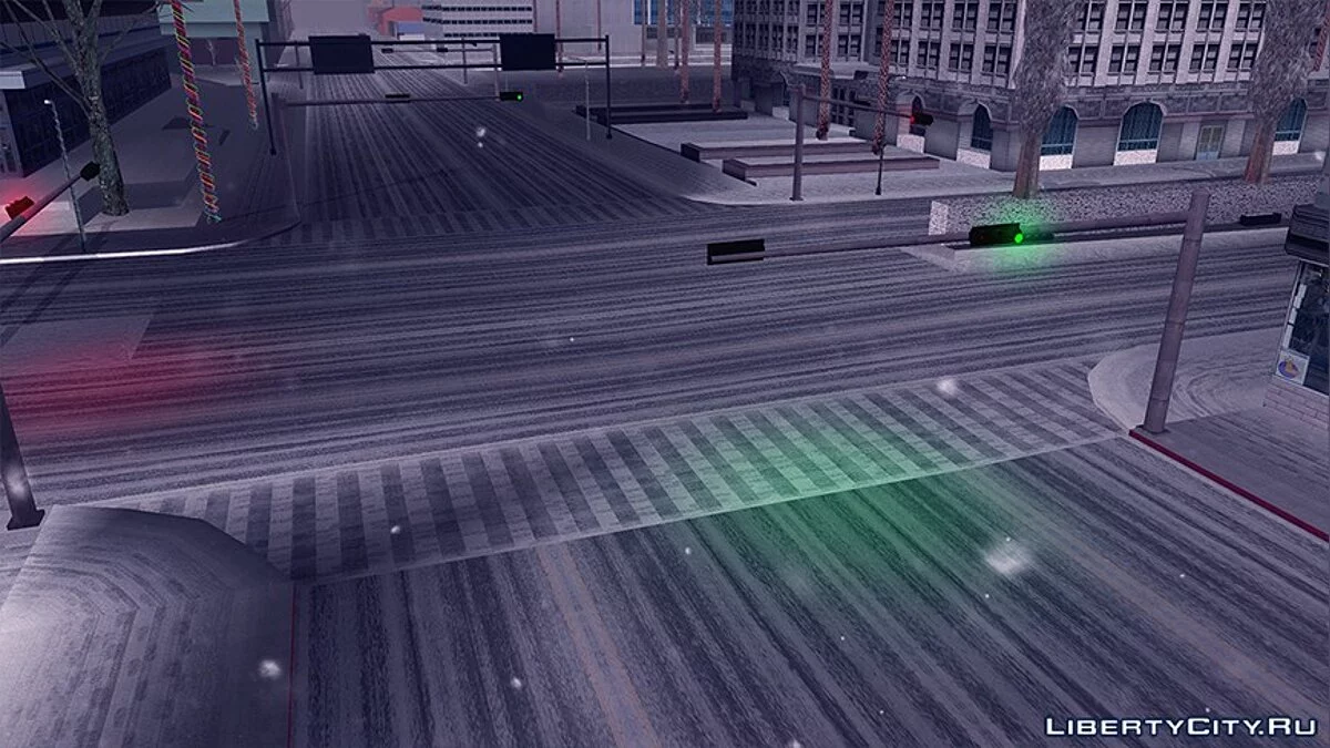 Зимові дороги від Bloodrose (LS) v0.1a / GTA San Andreas