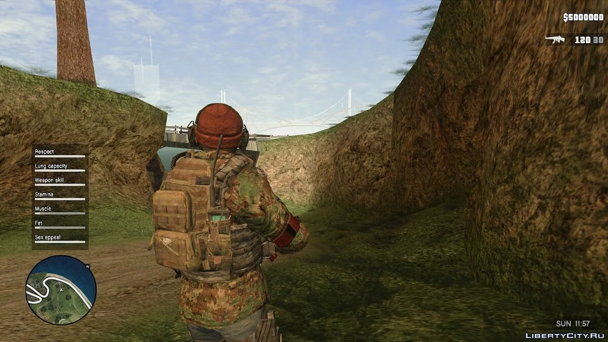 Peta dan radar satelit yang diperbarui (Jalan yang disorot) / GTA San Andreas
