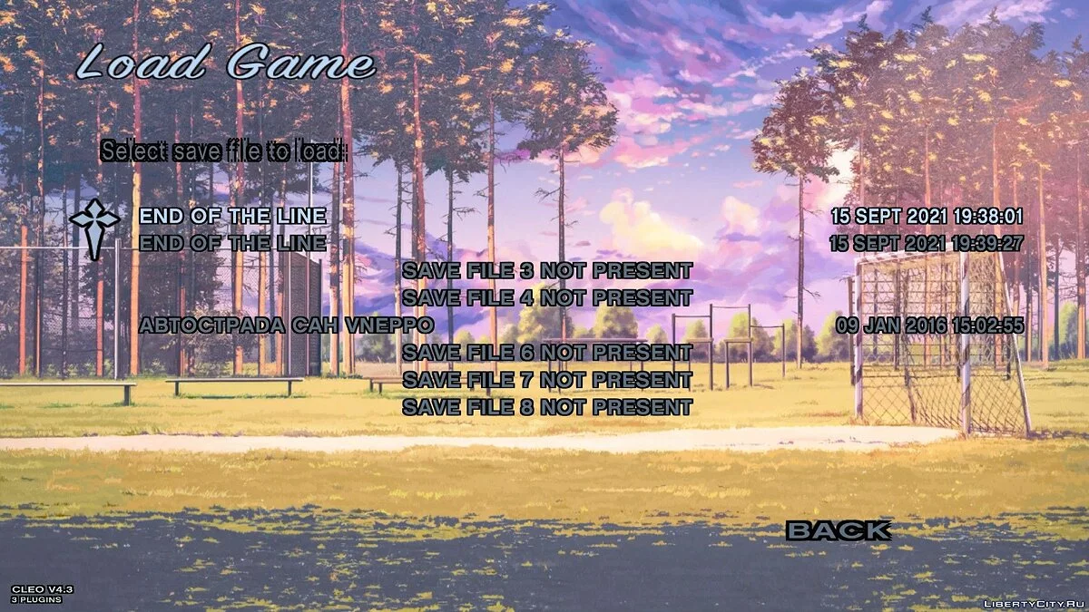 Neuer Menühintergrund im Stil des Unendlichen Sommers / GTA San Andreas