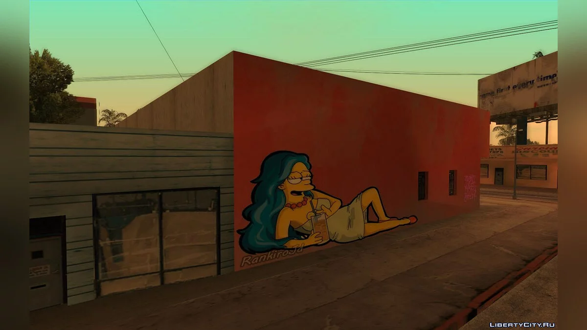 Мурал с Мардж Симпсон / GTA San Andreas