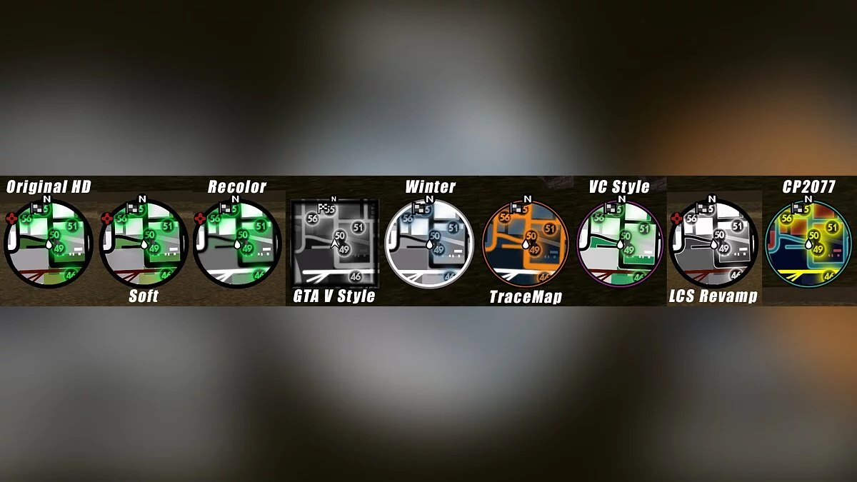 HD radar collection / GTA San Andreas