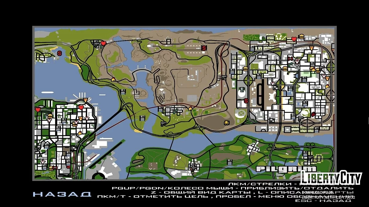 Carte et radar améliorés v1.1 / GTA San Andreas