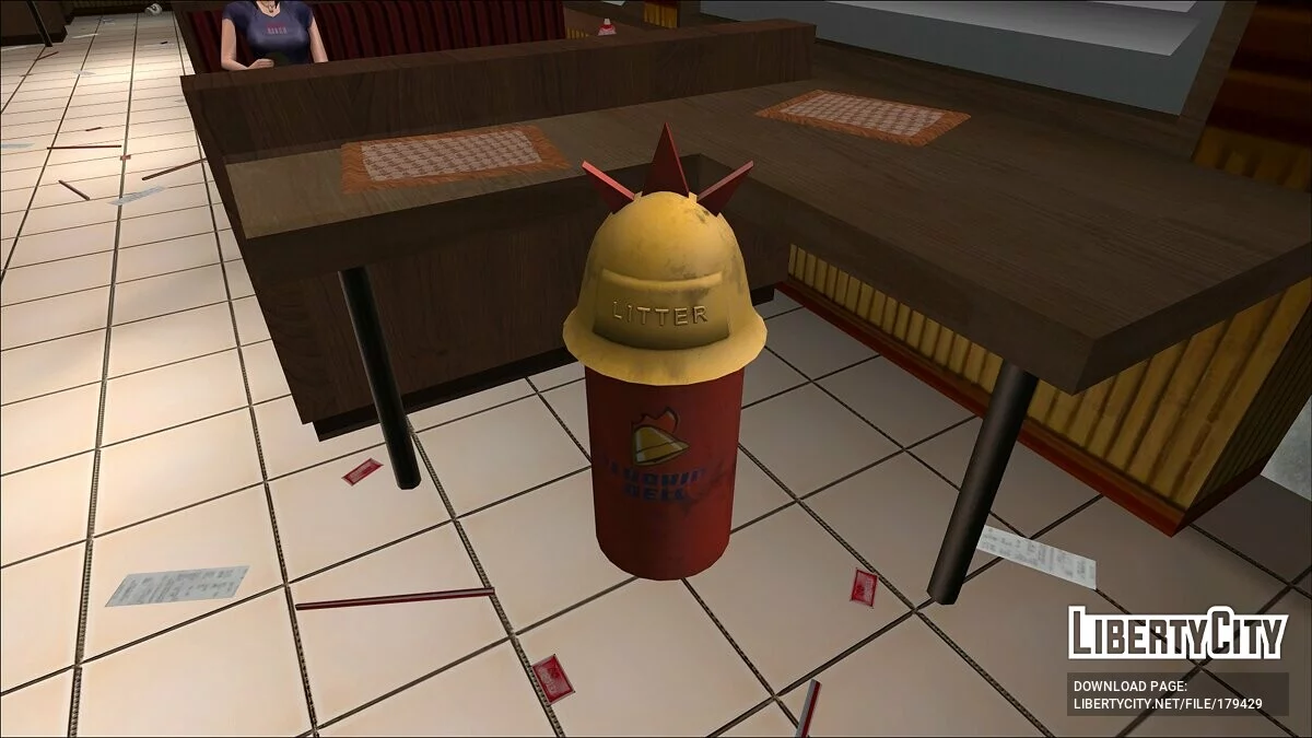 HD Trash Can from Cluckin\' Bell / GTA San Andreas